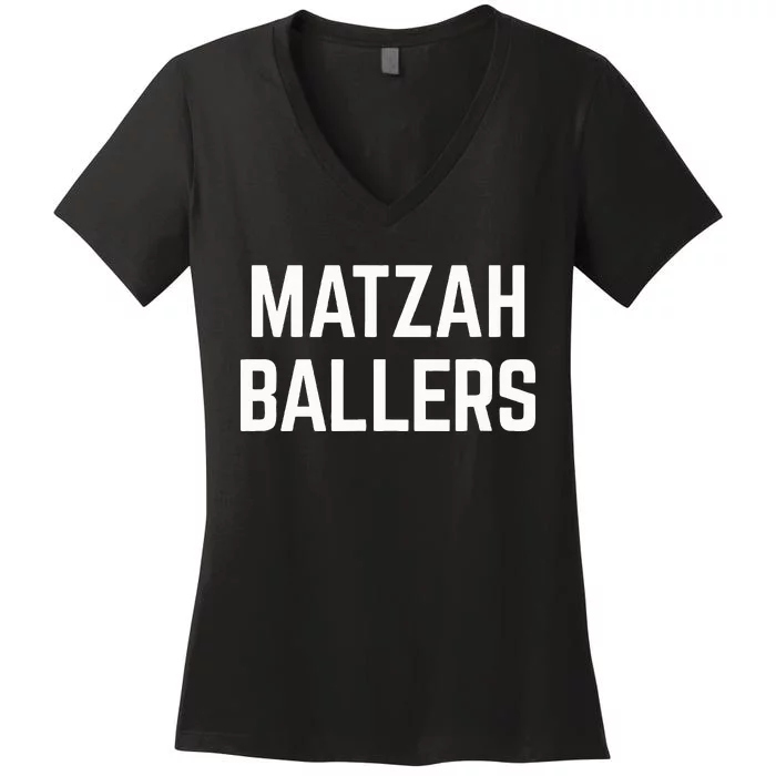 Matzah Ballers Women's V-Neck T-Shirt