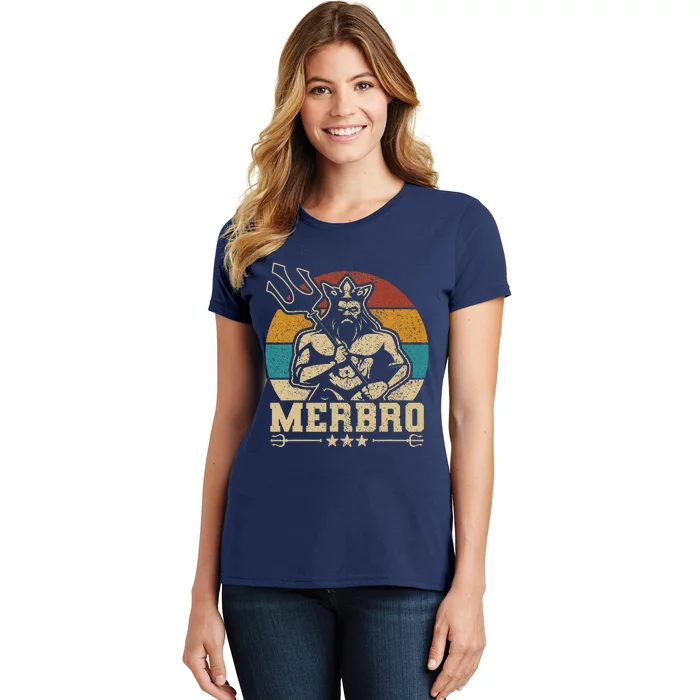 Merbro Brother Mermaid Bro Birthday Costume Party Outfit Women's T-Shirt