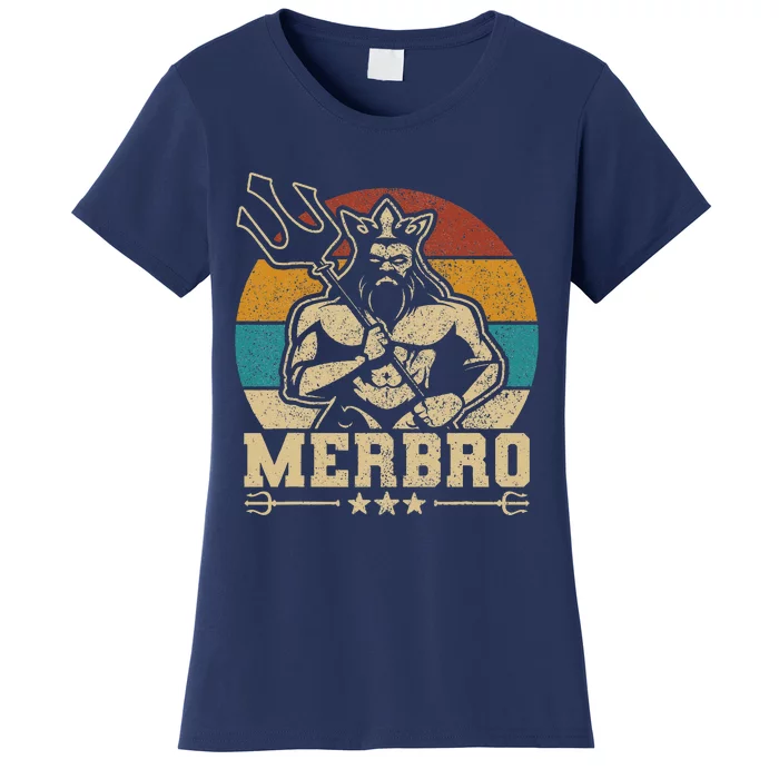 Merbro Brother Mermaid Bro Birthday Costume Party Outfit Women's T-Shirt