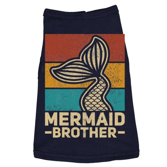 Mermaid Brother Mermaid Birthday Party Outfit Retro Mermaid Doggie Tank