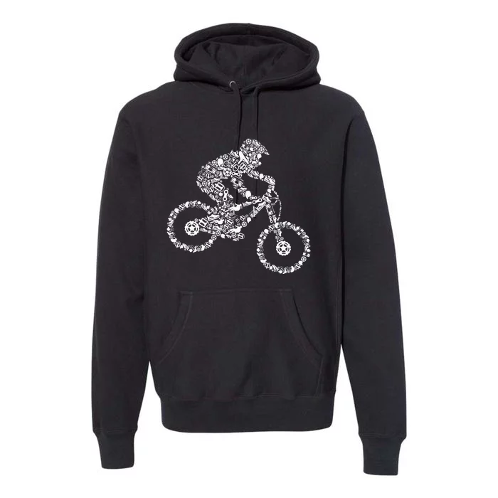 Mountain Bike Mtb Downhill Biking Cycling Biker Premium Hoodie