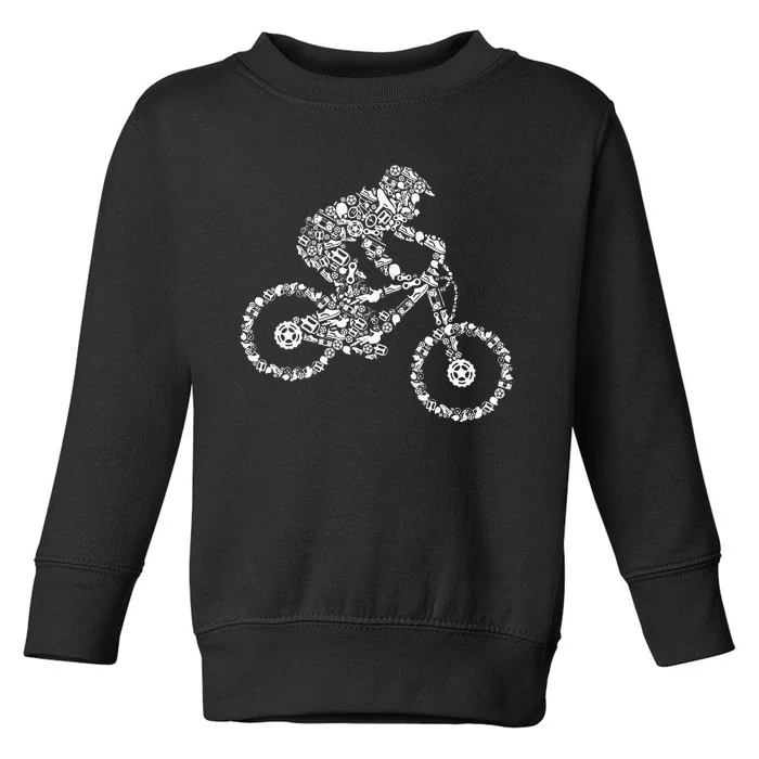 Mountain Bike Mtb Downhill Biking Cycling Biker Toddler Sweatshirt