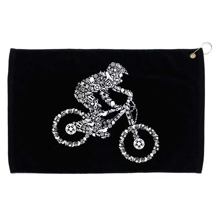 Mountain Bike Mtb Downhill Biking Cycling Biker Grommeted Golf Towel