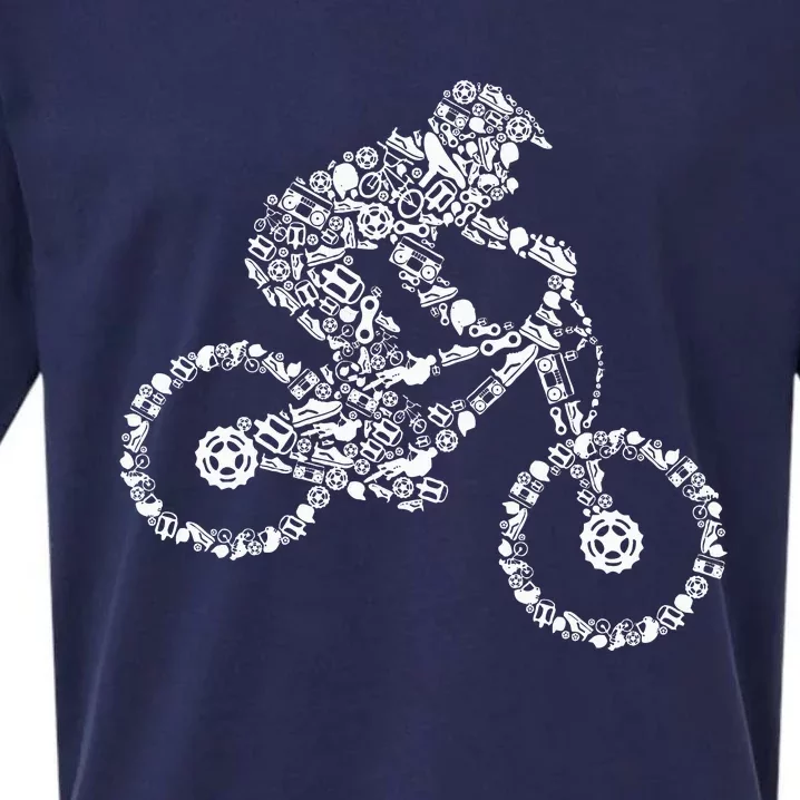 Mountain Bike Mtb Downhill Biking Cycling Biker Sueded Cloud Jersey T-Shirt