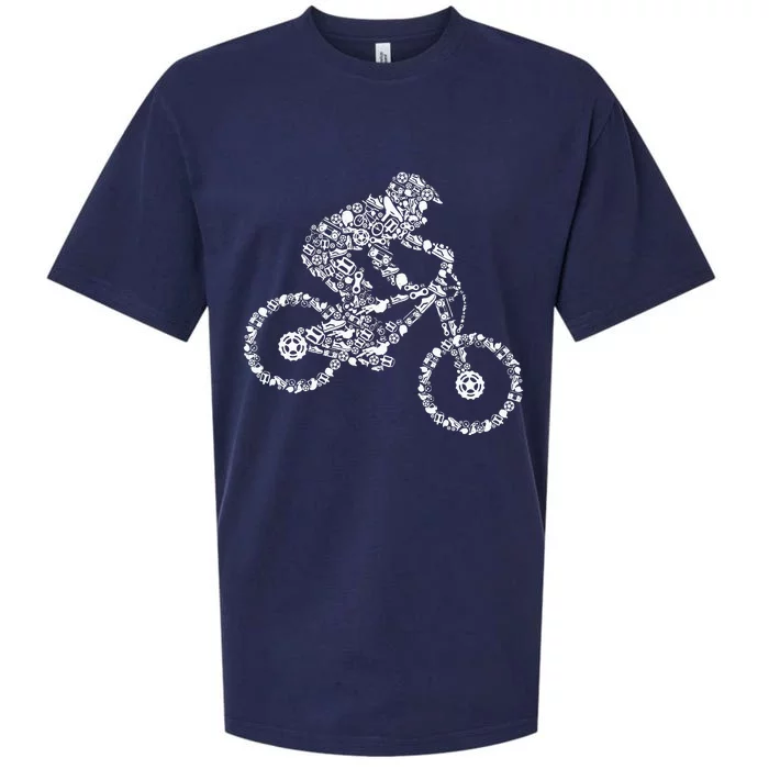 Mountain Bike Mtb Downhill Biking Cycling Biker Sueded Cloud Jersey T-Shirt