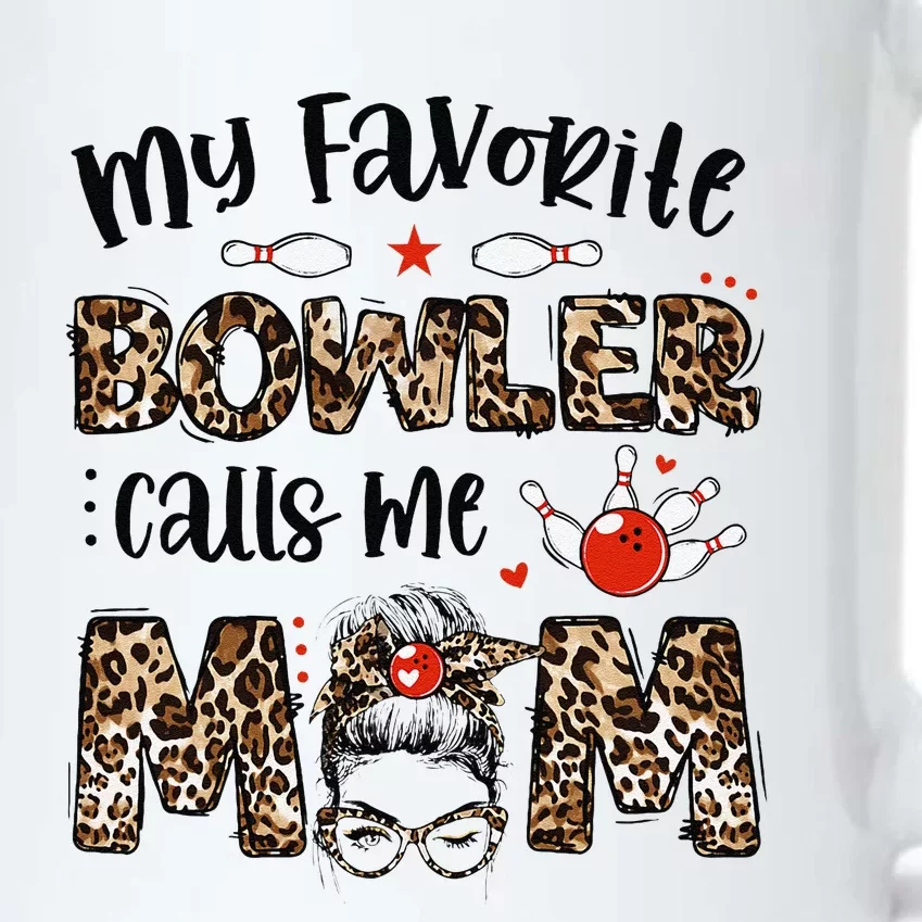 Messy Bun My Favorite Bowler Calls Me Mom Bowling Mother Day Black Color Changing Mug