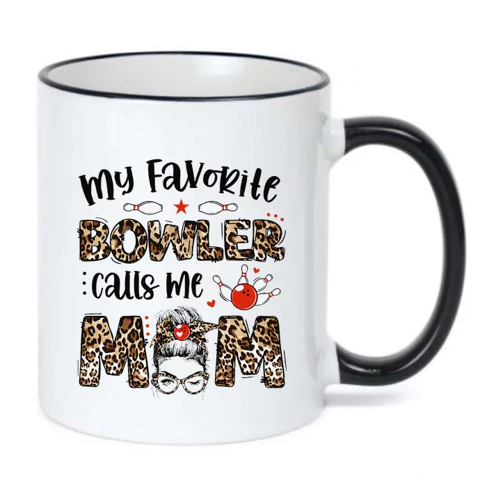 Messy Bun My Favorite Bowler Calls Me Mom Bowling Mother Day Black Color Changing Mug