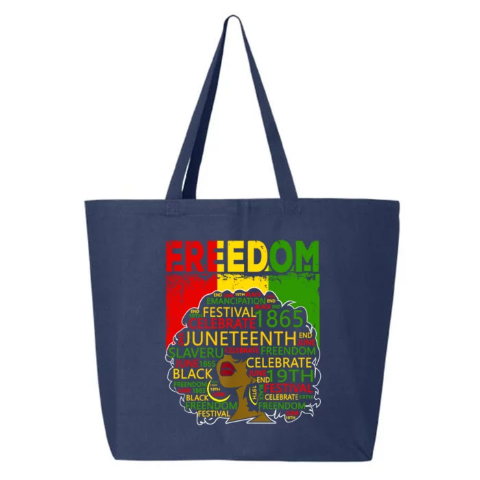 Melanin Black Magic Juneteenth Freedom Mom Meaningful Gift 25L Jumbo Tote