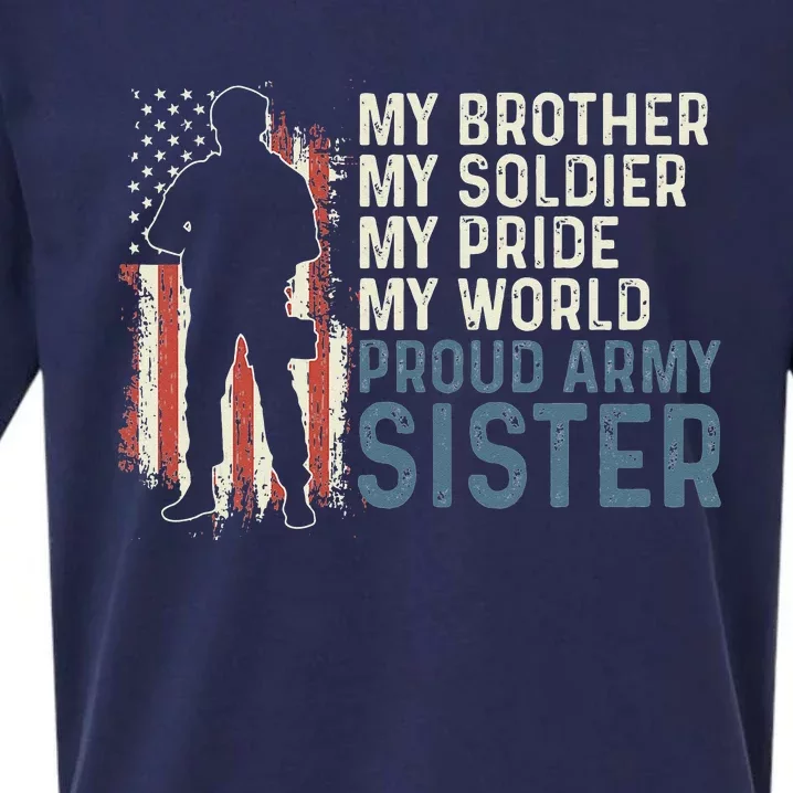 My Brother My Soldier Hero Proud Army Sister Sueded Cloud Jersey T-Shirt