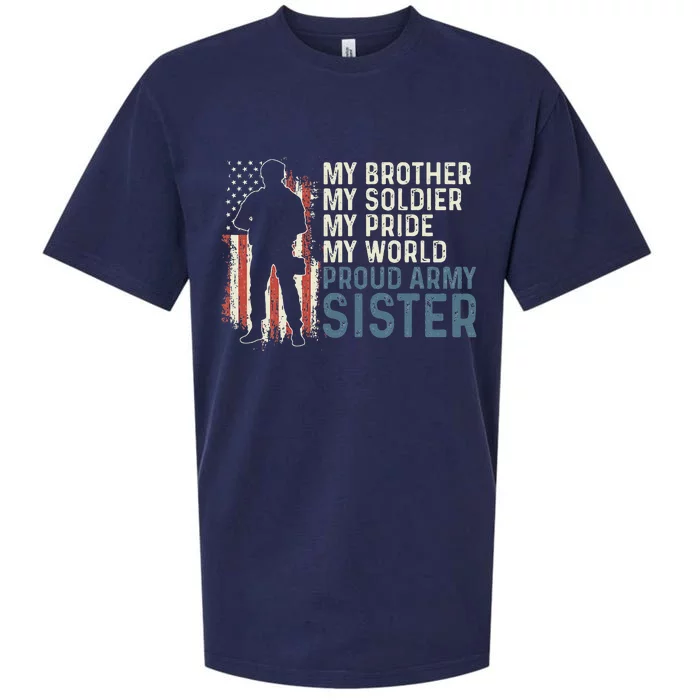 My Brother My Soldier Hero Proud Army Sister Sueded Cloud Jersey T-Shirt