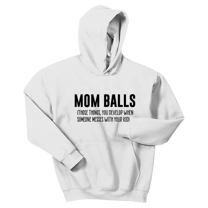 Mom Balls Kids Hoodie