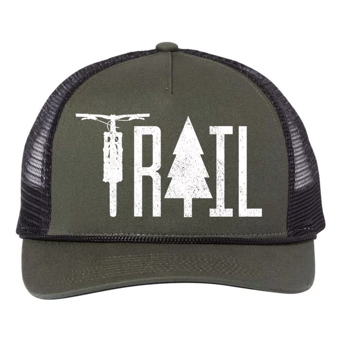 Mountain Bike Mtb Downhill Biking Cycling Trail Biker Gift Great Gift Retro Rope Trucker Hat Cap