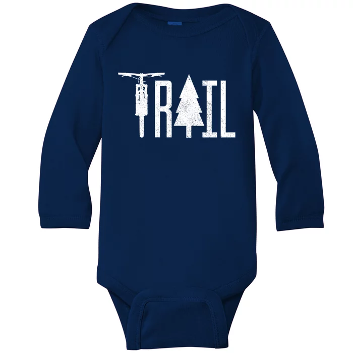 Mountain Bike Mtb Downhill Biking Cycling Trail Biker Gift Great Gift Baby Long Sleeve Bodysuit