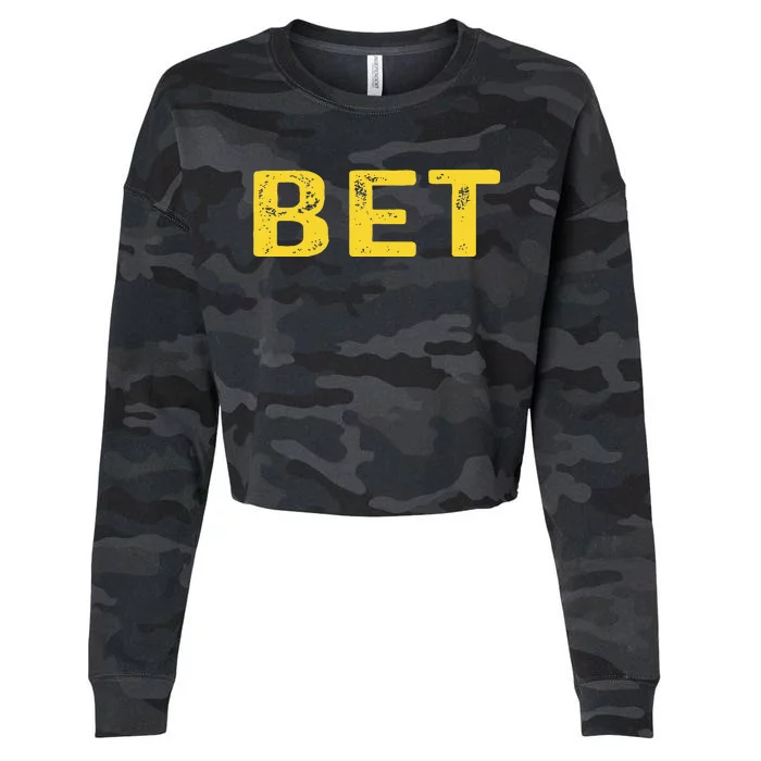 MICHIGAN BET Cropped Pullover Crew