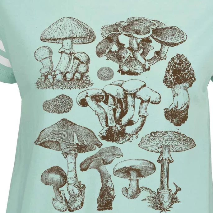 Mushroom Botanical Enza Ladies Jersey Football T-Shirt