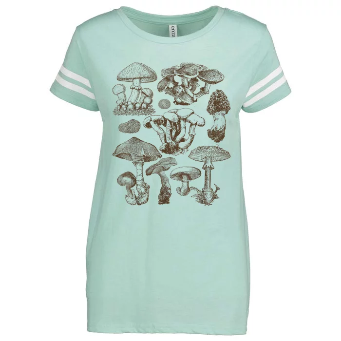 Mushroom Botanical Enza Ladies Jersey Football T-Shirt