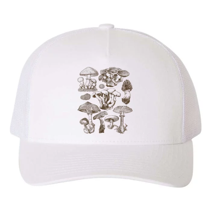 Mushroom Botanical Yupoong Adult 5-Panel Trucker Hat