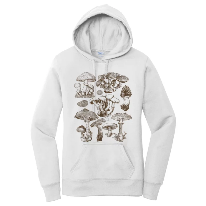 Mushroom Botanical Women's Pullover Hoodie