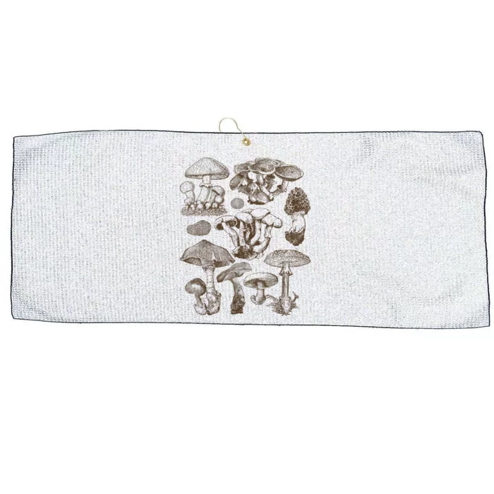 Mushroom Botanical Large Microfiber Waffle Golf Towel