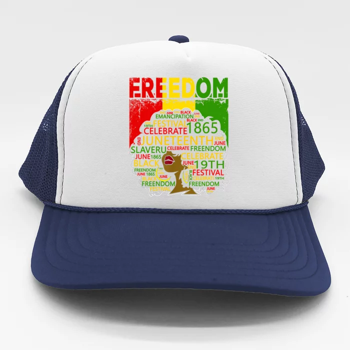 Melanin Black Magic Juneteenth Freedom Mom Cool Gift Trucker Hat