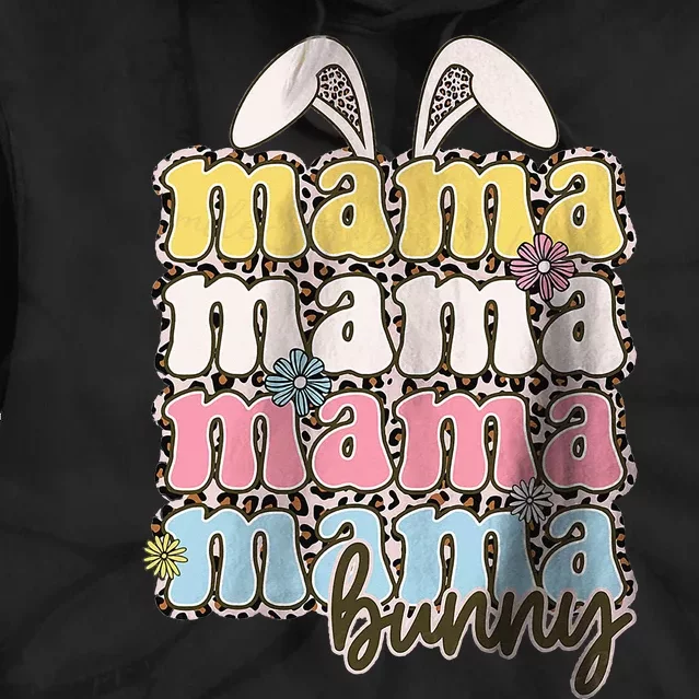 Mama Bunny Matching Family Easter Pregnancy Mom Tie Dye Hoodie