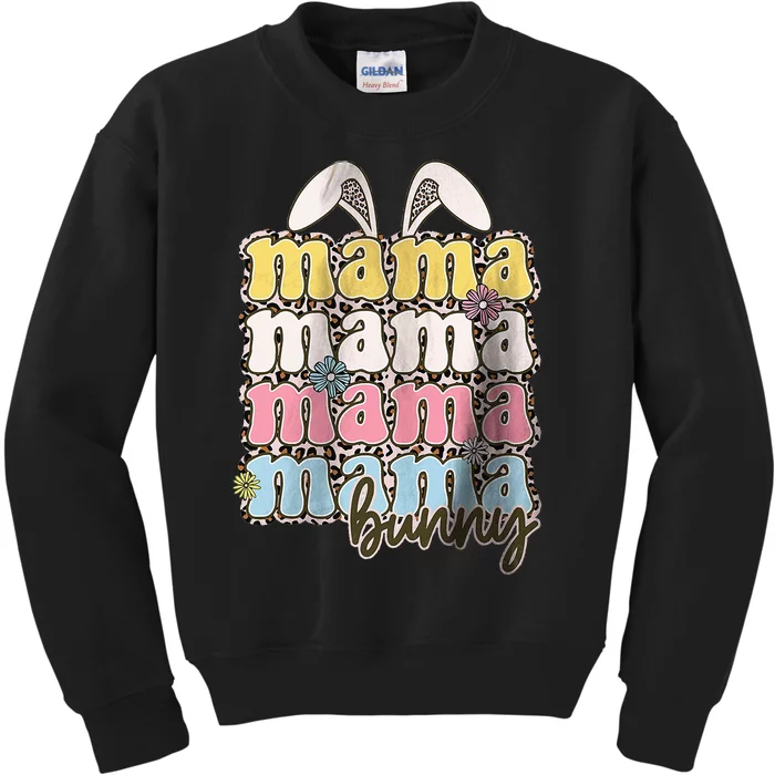 Mama Bunny Matching Family Easter Pregnancy Mom Kids Sweatshirt