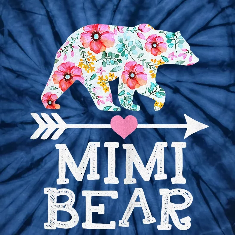 Mimi Bear Mom Grandma Floral Happy Mother's Day Tee Tie-Dye T-Shirt