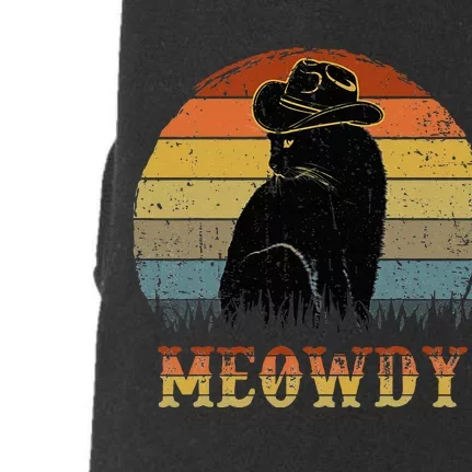 Mashup Between Meow And Howdy Black Cat Doggie 3-End Fleece Hoodie