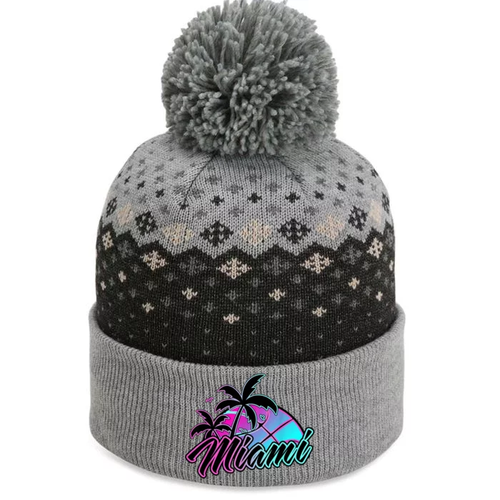 Miami Basketball Merch Gift The Baniff Cuffed Pom Beanie