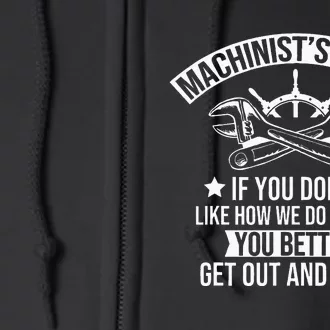 Machine Boat Mechanic Captain Machinist Mate Ship Repairman Full Zip Hoodie