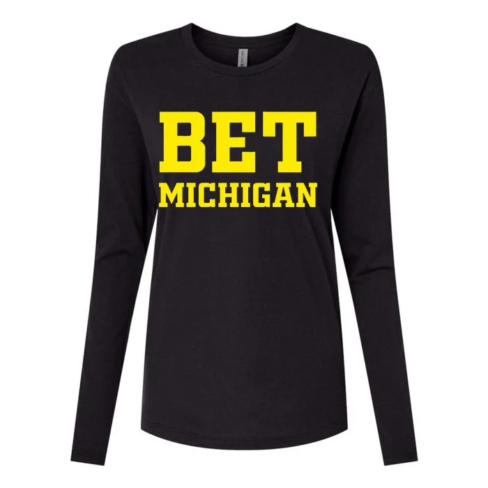 Michigan BET  Michigan BET Womens Cotton Relaxed Long Sleeve T-Shirt