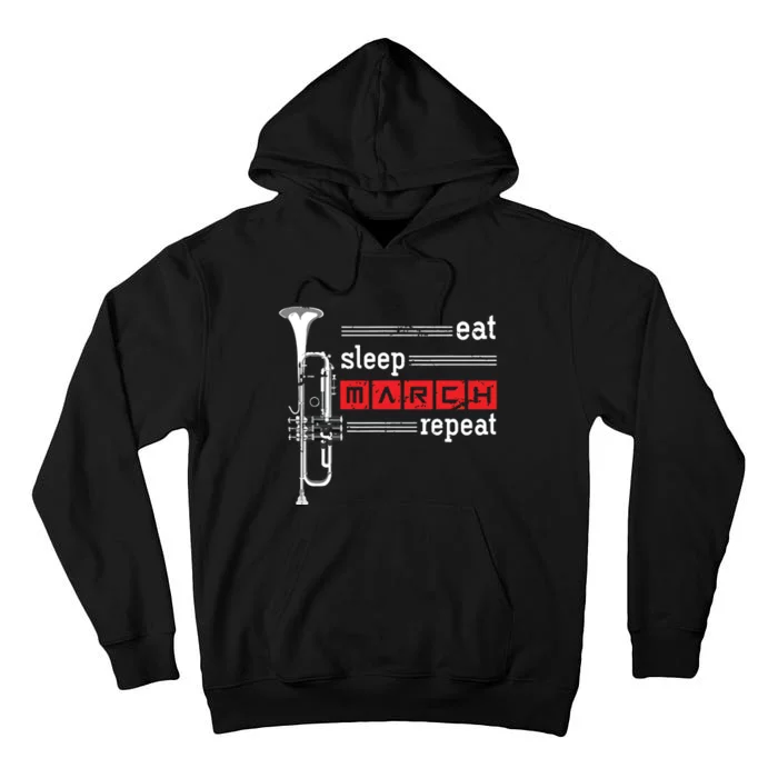 Marching Band Musician Trumpeter Gift Music Trumpet Tall Hoodie