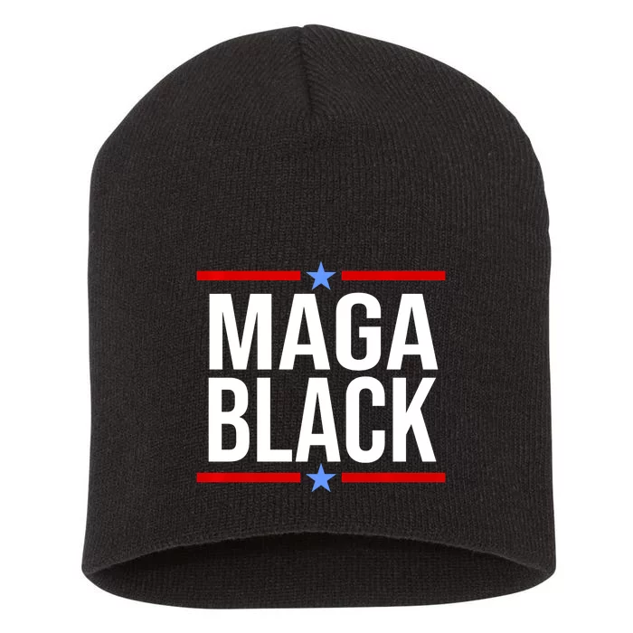 Maga Black Short Acrylic Beanie