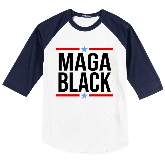 Maga Black Baseball Sleeve Shirt