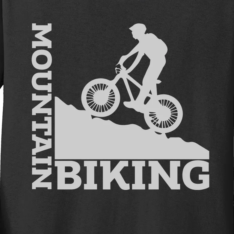 Mountain Biking MTB Mountain Bike Gift Road Cyling Kids Long Sleeve Shirt