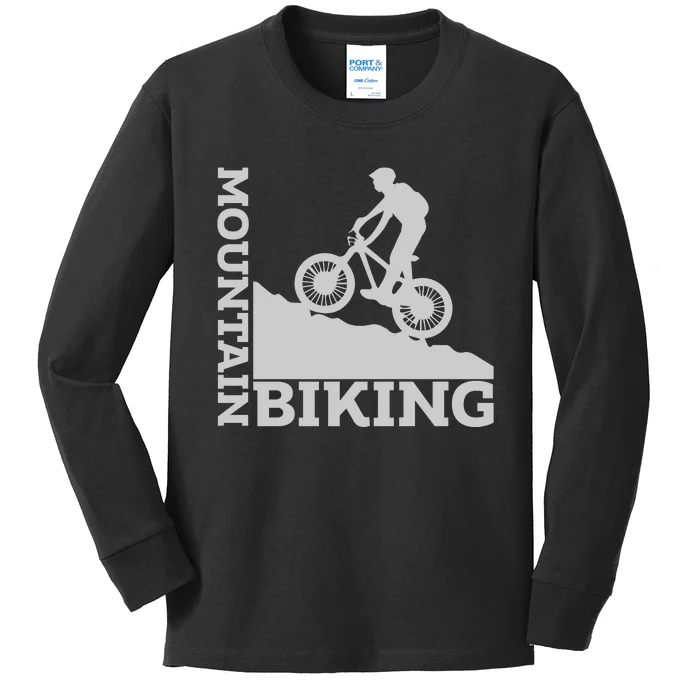 Mountain Biking MTB Mountain Bike Gift Road Cyling Kids Long Sleeve Shirt