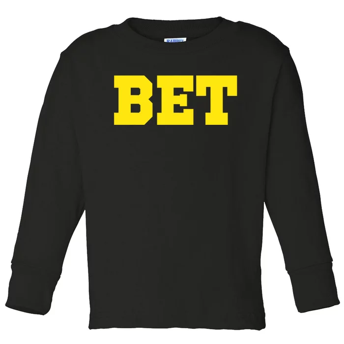 Michigan Bet Toddler Long Sleeve Shirt