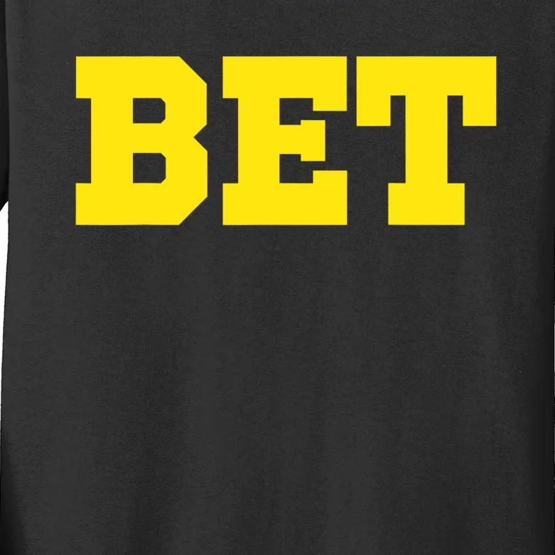 Michigan Bet Kids Long Sleeve Shirt