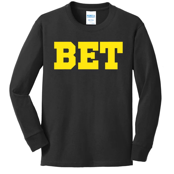 Michigan Bet Kids Long Sleeve Shirt