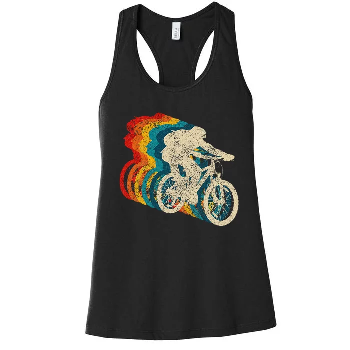 Mountain Bike MTB Biking Vintage Biker Cycling Gift Men Women's Racerback Tank