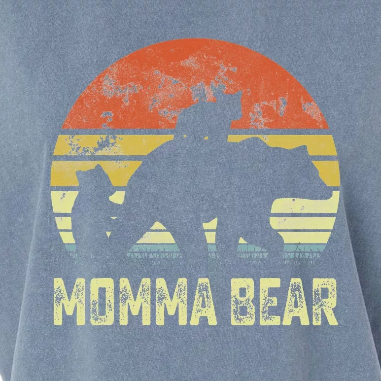 Momma Bear Matching Family Cub 2 Mother's Day Garment-Dyed Women's Muscle Tee