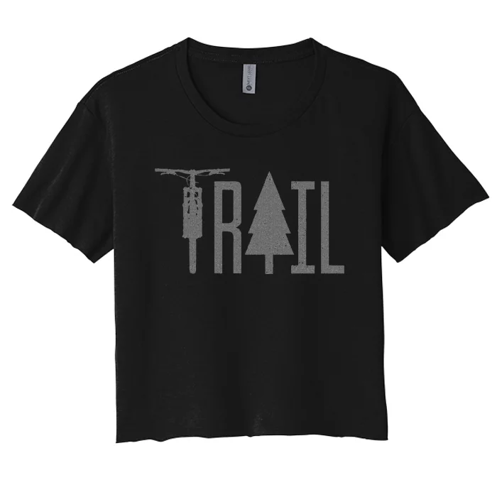 Mountain Bike MTB Downhill Biking Cycling Biker Gift Women's Crop Top Tee