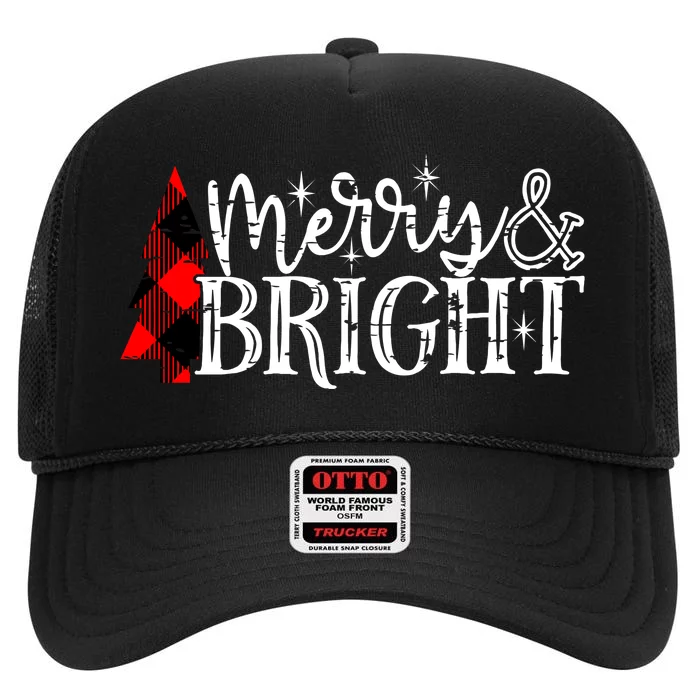 Merry & Bright High Crown Mesh Trucker Hat