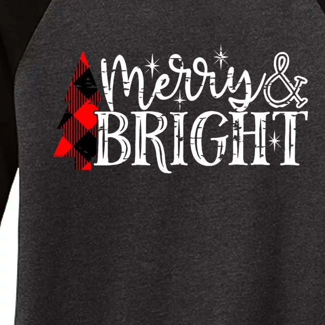 Merry & Bright Women's Tri-Blend 3/4-Sleeve Raglan Shirt