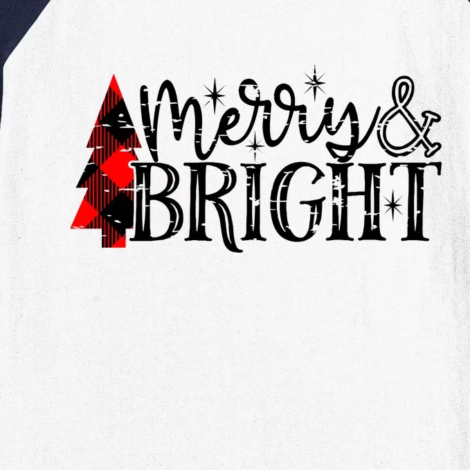 Merry & Bright Baseball Sleeve Shirt