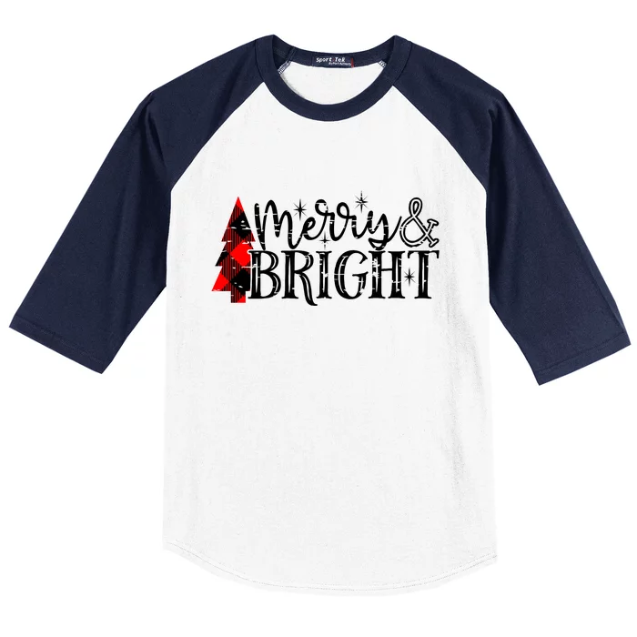 Merry & Bright Baseball Sleeve Shirt