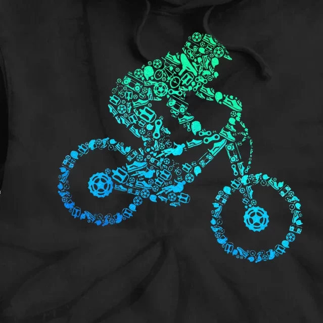 Mountain Bike MTB Downhill Biking Cycling Biker Tie Dye Hoodie