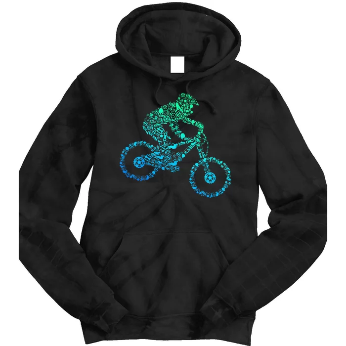 Mountain Bike MTB Downhill Biking Cycling Biker Tie Dye Hoodie