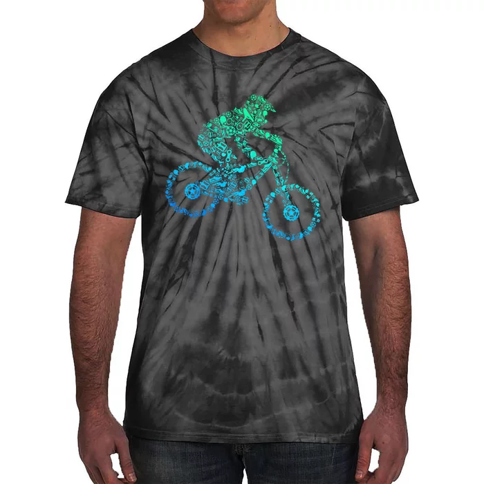 Mountain Bike MTB Downhill Biking Cycling Biker Tie-Dye T-Shirt