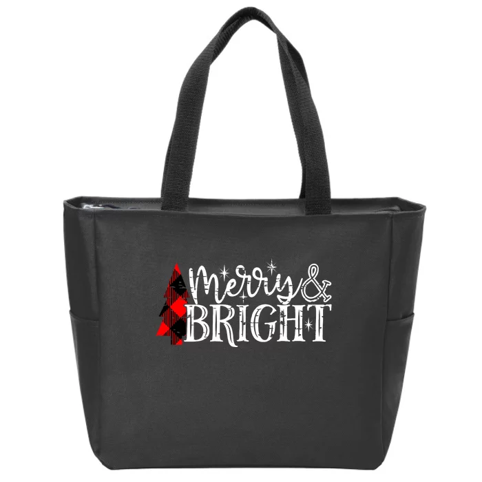 Merry & Bright Zip Tote Bag